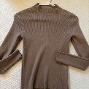 Ribbed Brown Sweater